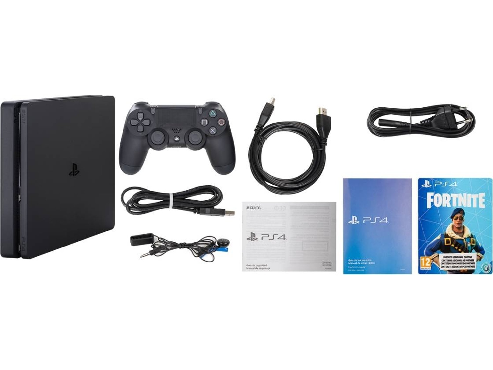 PS4 Slim-Konsole + Fortnite-Gutschein (500 GB)