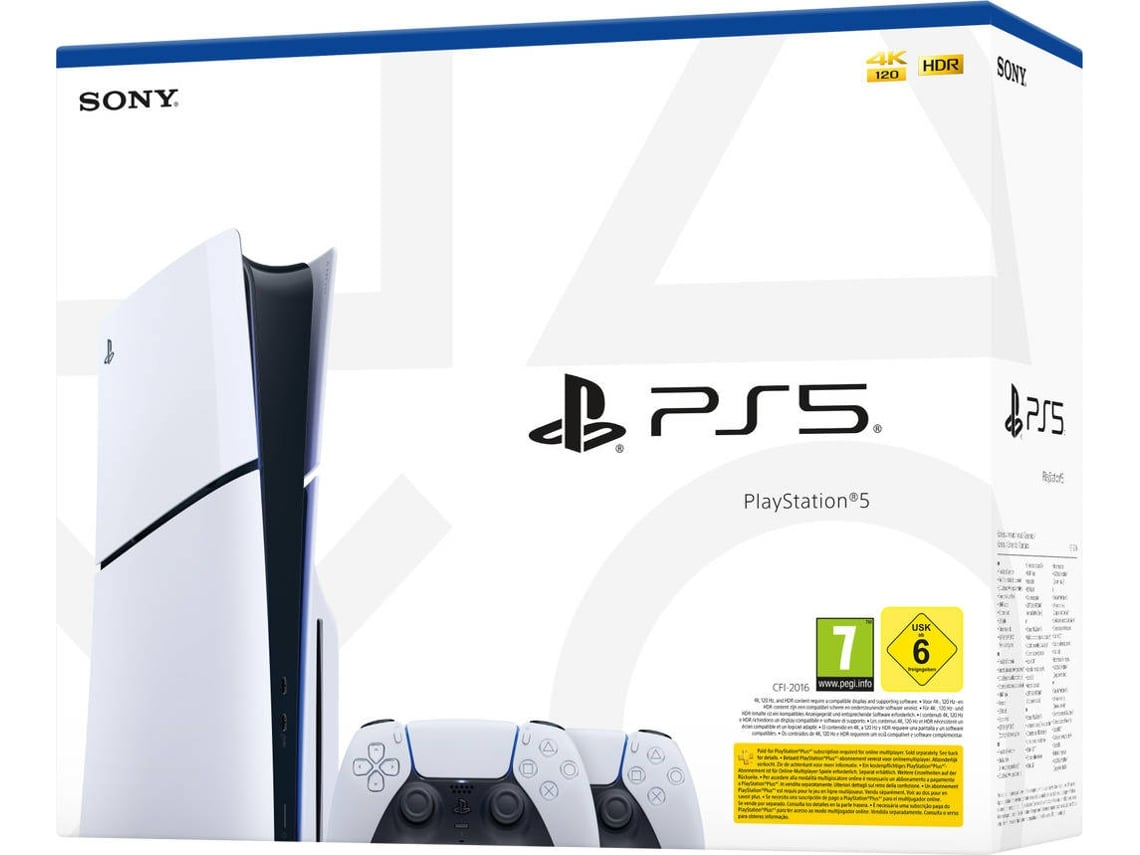 PS5 Slim-Konsolenset + 2 DualSense Wireless-Controller