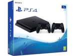 Lade das Bild in den Galerie-Viewer, PS4 Slim 1 TB, schwarze Konsole + 2. DualShock 4
