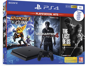 NACHTEILE PS4 1TB + R&C + TLOU + UC4 (HITS)