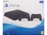 Lade das Bild in den Galerie-Viewer, PS4 Slim 1 TB, schwarze Konsole + 2. DualShock 4
